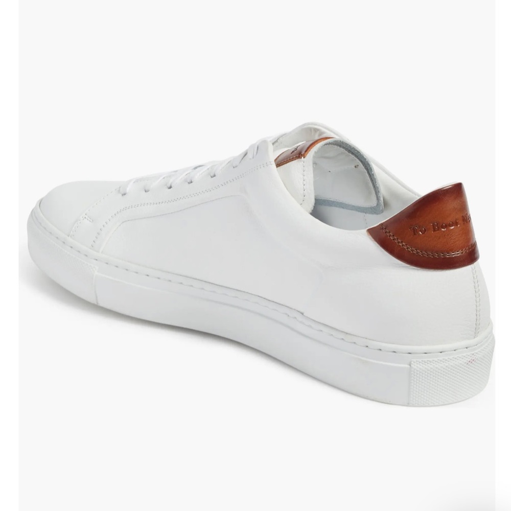 To boot New York Carlin Sneaker white Tan /Leather size 12 gently worn